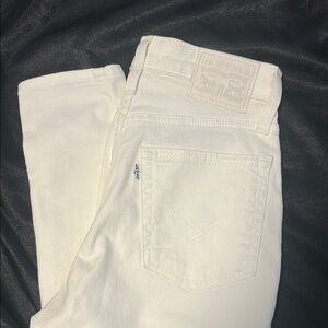 Levi's White Straight Leg Jeans Classic Denim